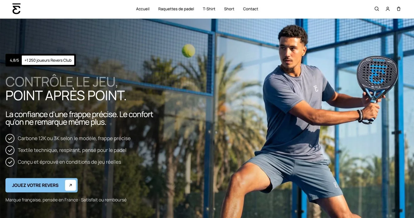 Hero du site Revers